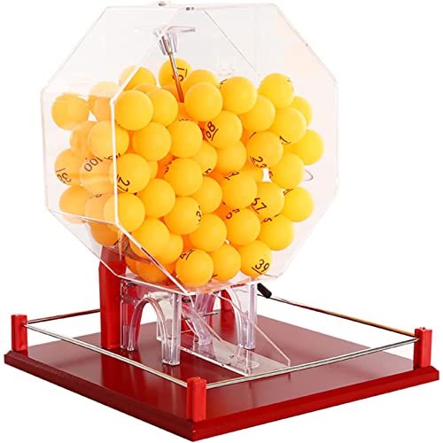 Professional Regal Bingo Cage Set, Large Two-Color Ball Number Selector, Colorful Life Lottery Machine, Manual Lottery Lottery Machine Table Tennis Props Lucky Bidding Lottery, Easy-To-Operate von sjdoPulse