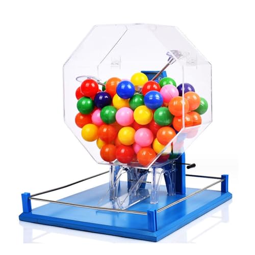sjdoPulse Auto Bingo Cage, Manual Lottery Machine, Lottery Drum, Deluxe Bingo Set with 100 Pcs Ball, Random Ball Selection, Justice and Fairness, Great for Large Groups, Parties,A von sjdoPulse