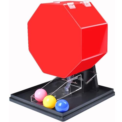 sjdoPulse Lottery Ball Machine, Lottery Machine Ball Number Selector, Larger Acrylic No Transparent Lottery Drawing Machine Bingo Cage with Base von sjdoPulse