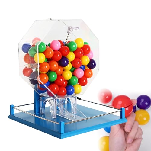 sjdoPulse Lottery Machine, Manual Shake Raffle Machine, Ball Number Selector with 100 Pcs Ball, Random Ball Selection, Justice and Fairness, for Party, Game,B von sjdoPulse