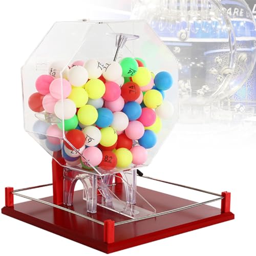 sjdoPulse Lottery Machine Many-Color Ball Number Selector Manual Lottery Lottery Machine Table Tennis Props Lucky Bidding Lottery,100Balls-Colorawardball von sjdoPulse