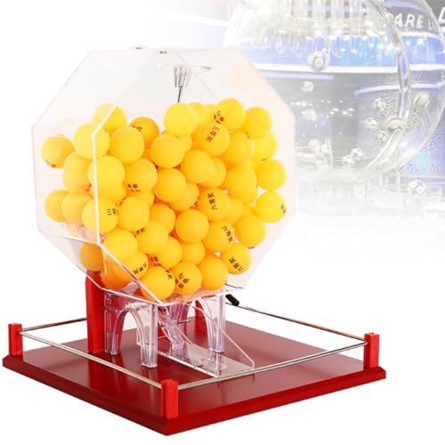 sjdoPulse Lottery Machine Many-Color Ball Number Selector Manual Lottery Lottery Machine Table Tennis Props Lucky Bidding Lottery,100Balls-Colorawardball von sjdoPulse