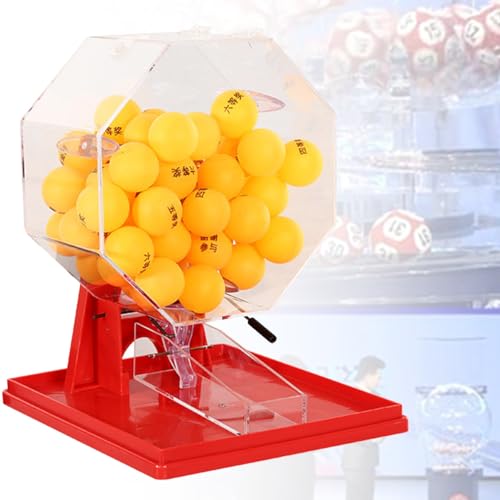 sjdoPulse Lottery Machine Many-Color Ball Number Selector Manual Lottery Lottery Machine Table Tennis Props Lucky Bidding Lottery,100Balls-Colorawardball von sjdoPulse