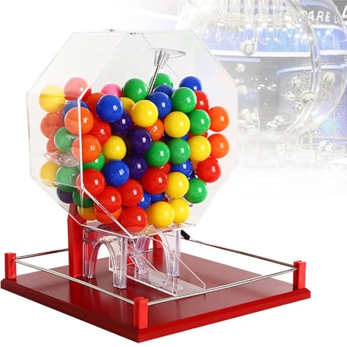 sjdoPulse Manual Lottery Machine Props Lucky Ball Number Selection Lottery Big Turntable With100 Colored Balls, for Shopping Mall Promotions von sjdoPulse