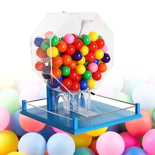 sjdoPulse Raffle Drum, Manual Lottery Machine, Lottery Ball Machine with 100 Pcs Ball, Bingo Cage for Large Groups, for Entertainment Venues, Shopping Malls, Supermarkets,C von sjdoPulse