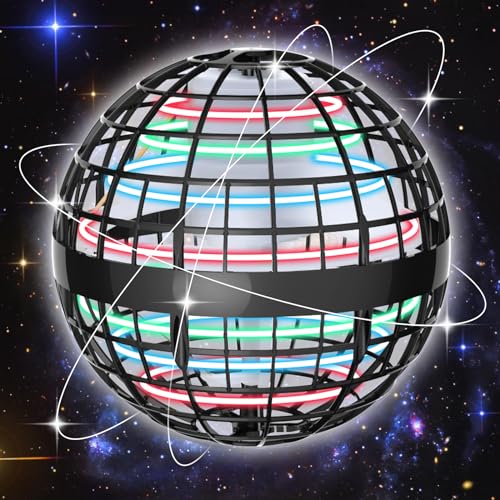 2023 Hover Ball Fliegender Ball, Flying Orb Ball Magische Spinnerin mit LED Licht Drohne für Kinder Boomerang Flugzeuge Spielzeug Geschenke für Jungen Mädchen Indoor Outdoor Fidget UFO,2023 Pro (Grau) von skicare