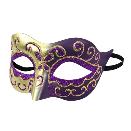 skyrabbiter Glitzer Venezianische Maske für Maskenbälle Spitze Augenmaske Maskerade für Abendkleid Tanz Ball Party Venezianische Maskerade Kostüm Party Karneval Augenmaske (E) von skyrabbiter