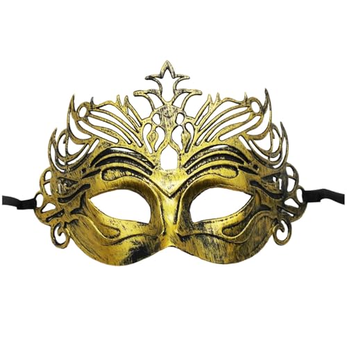 skyrabbiter Karneval Maske Antike griechische Spartaner Krieger Römische Maskerade Maske Glitzer Venezianische Maske für Maskenbälle Spitze Augenmaske Maskerade für Abendkleid Tanz Ball Party (A) von skyrabbiter