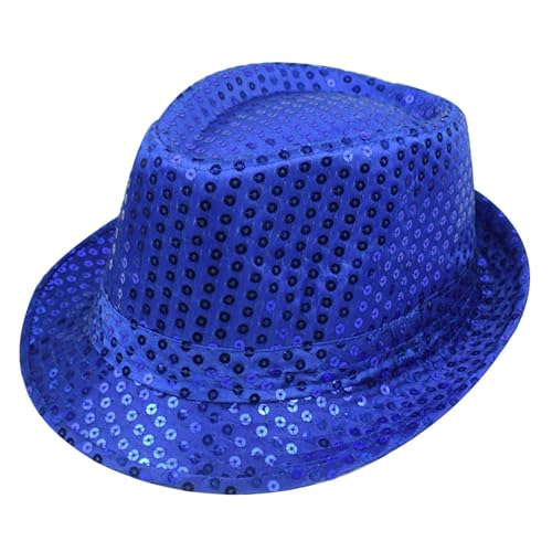 skyrabbiter Karnevalshut Herren, Glitzernde Pailletten-Herrenhut, Erwachsene Unisex Narrenkappe für Disco Glitzer Kostümzubehör Kostüm Karneval Mottoparty Cosplay (B) von skyrabbiter