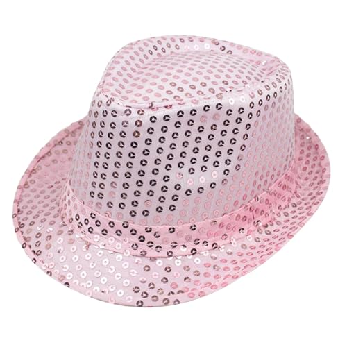 skyrabbiter Karnevalshut Herren, Glitzernde Pailletten-Herrenhut, Erwachsene Unisex Narrenkappe für Disco Glitzer Kostümzubehör Kostüm Karneval Mottoparty Cosplay (G) von skyrabbiter