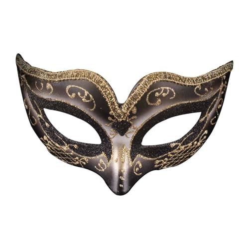 skyrabbiter Party Karneval Augenmaske Venetian Gesichtsmaske Halloweenmaske Maskerade für Kostümfeste Abendkleid Tanz Ball Glitzernde Venezianische Maske für Feiern und Partys (A) von skyrabbiter