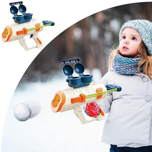 skyrabbiter Schneeball-Spielzeug-Set, Schneeballwerfer, für drinnen und draußen, Plastik Blaster Schneeball Kämpfe Spielzeug für Kinder Jungen Mädchen im Freien Spielen Schnee (A) von skyrabbiter