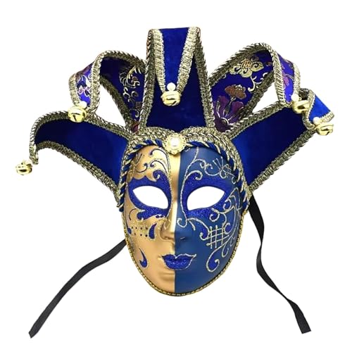 skyrabbiter Venezianische Karnevalsmaske, Vollgesicht, Karneval Dekorationen Venezianische Masken für Herren und Damen (B) von skyrabbiter