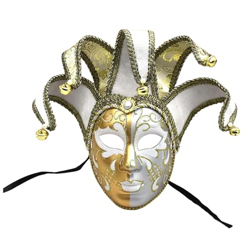 skyrabbiter Venezianische Karnevalsmaske, Vollgesicht, Karneval Dekorationen Venezianische Masken für Herren und Damen (F) von skyrabbiter