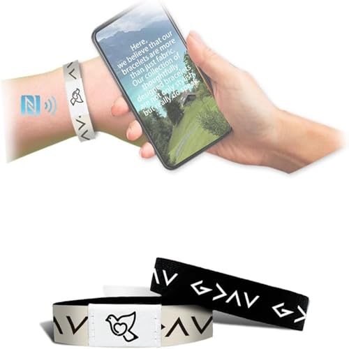 skyrabbiter einzeln Tragbare Armbänder, Armbänder mit Nfc, Armbänder Tägliche Verse, Armband Inspirierende Verse Schmuck für Männer Frauen Teens (A) von skyrabbiter