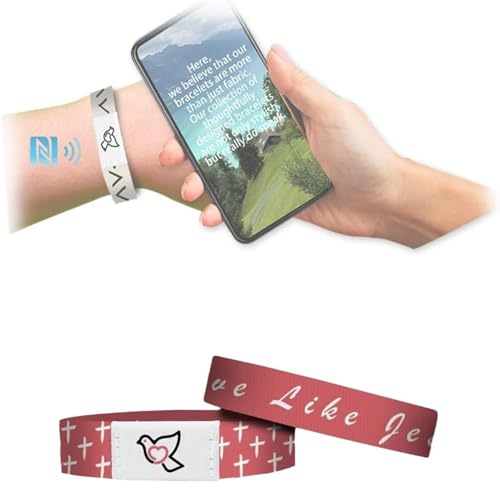 skyrabbiter einzeln Tragbare Armbänder, Armbänder mit Nfc, Armbänder Tägliche Verse, Armband Inspirierende Verse Schmuck für Männer Frauen Teens (C) von skyrabbiter