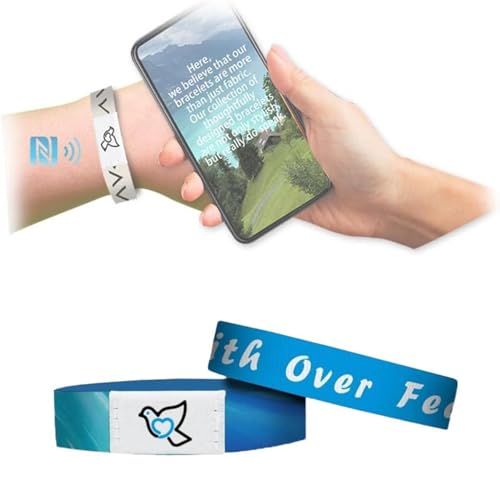 skyrabbiter einzeln Tragbare Armbänder, Armbänder mit Nfc, Armbänder Tägliche Verse, Armband Inspirierende Verse Schmuck für Männer Frauen Teens (E) von skyrabbiter