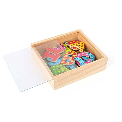 small foot Magnet Holzkiste "Educate" aus Holz, mit 37 Buchstaben das ABC Lernen und erste Wörter schreiben, 10732 von Small Foot