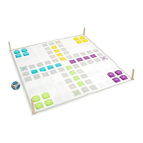 small foot Ludo und Leiterspiel XXL Active aus Holz, FSC 100%-Zertifiziert,Outdoor Spiele Klassiker, ab 4 Jahren, 11372 von Small Foot