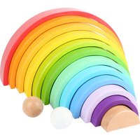 small foot 11412 Holzbausteine Regenbogen XL von small foot