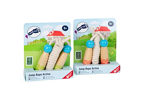 small foot Springseil Active aus FSC 100%-zertifiziertem Holz, 2er-Set, Bewegungsspielzeug ab 5 Jahren, 11872 von Small Foot