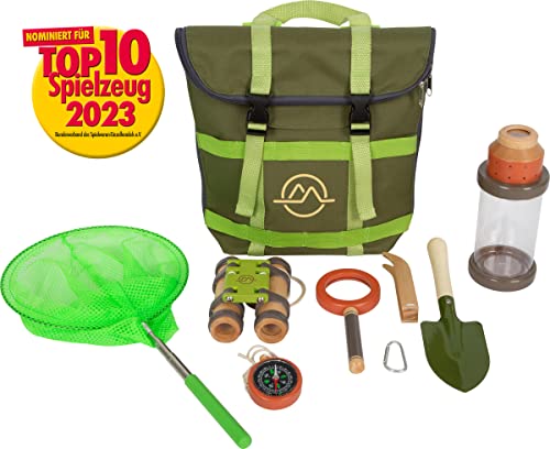 small foot Entdeckerrucksack „Discover“, Outdoorspielzeug für Ausflüge in die Natur, für Kinder ab 3 Jahren, 12336 Toys, Silber von Small Foot