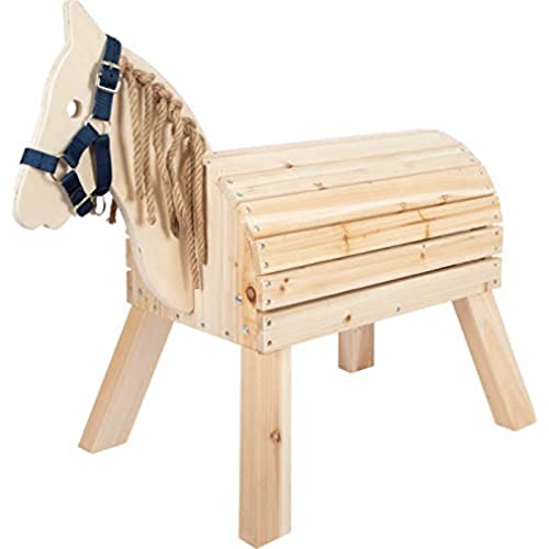 small foot Holzpferd kompakt, Reitpferd mit Halfter für Kinder, für Drinnen und Draußen geeignet, ab 3 Jahren,12313 von Small Foot