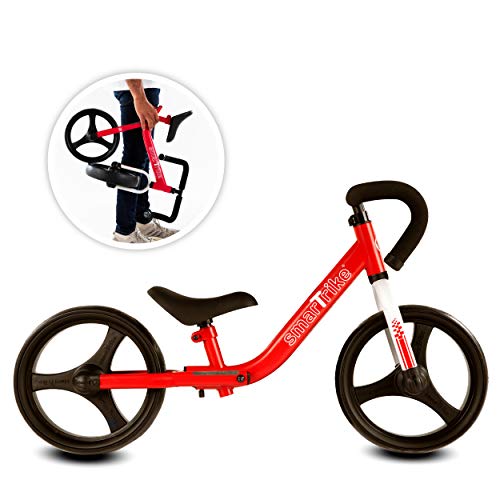 smarTrike Unisex Baby Folding Balance Bike zusammenklappbares Laufrad mit Sicherheitsgetriebe für 2-5 Jahre, rot, Größe S von smarTrike