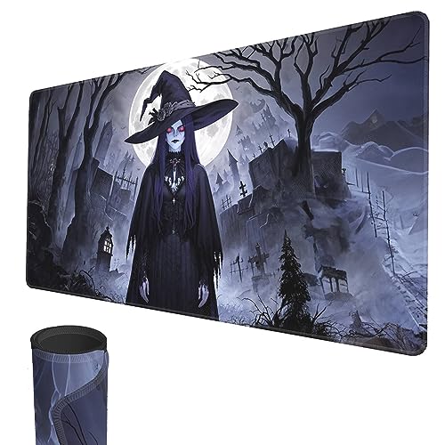 MTG Spielmatte, 60 x 35 cm TCG-Spielmatte Genähte Kanten Glatte Gummioberfläche Kampfbrettspiel MTG Spielmatte Grusel Thema MTG Spielmatte für Halloween von smatcamp