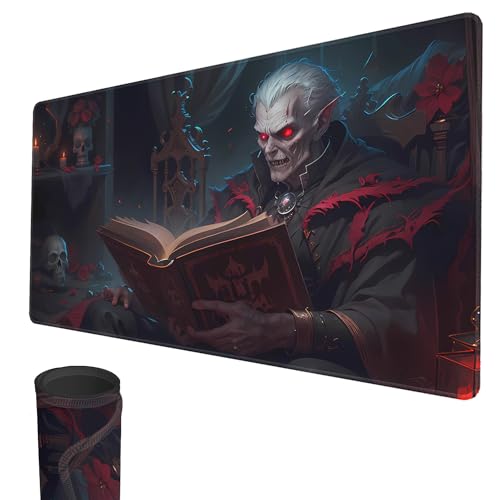 MTG Spielmatte Genäht Kanten, rutschfeste MTG Spielmatten, TCG Spielmatte 24“ x 14“ Board Game MTG Matten + Aufbewahrungstasche Für Personen ab 14 Jahren 4 Spieler von smatcamp