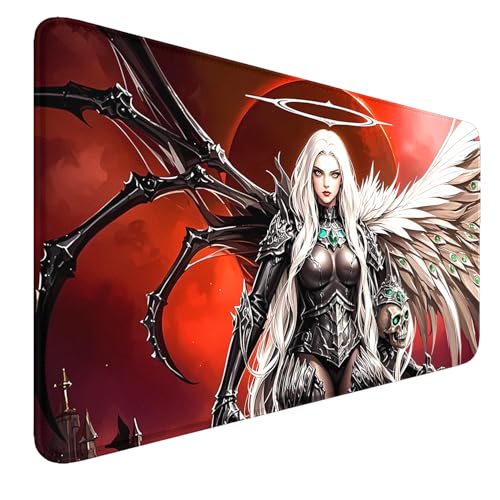 MTG Spielmatte Genäht Kanten, rutschfeste MTG Spielmatten, TCG Spielmatte 24“ x 14“ Board Game MTG Matten + Aufbewahrungstasche Für Personen ab 14 Jahren 4 Spieler von smatcamp