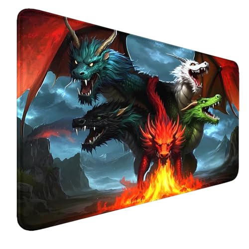 MTG Spielmatte Genäht Kanten, rutschfeste MTG Spielmatten, TCG Spielmatte 24“ x 14“ Board Game MTG Matten + Aufbewahrungstasche Für Personen ab 14 Jahren 4 Spieler von smatcamp