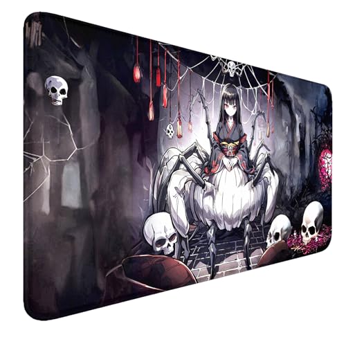 MTG Spielmatte mit Zonen genäht Kanten, rutschfeste Gummi Boden MTG Spielmatten, Glatte Gummioberfläche Schlacht TCG Spielmatte 24“ x 14“ Halloween Mauspad MTG Matten + Aufbewahrungstasche von smatcamp