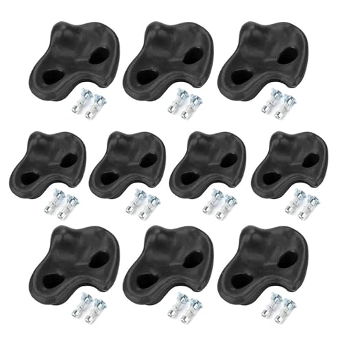 sojupcal -Klettern hält Sich, 10pcs plastische strukturierte Klettersteine ​​Felsen Wandsteine, Innen- und Outdoor -Rock -Wand -Kit, für das Spielplatzspiel Set (Black) von sojupcal