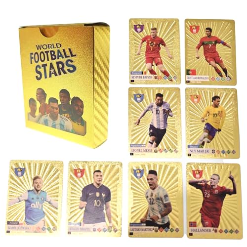 55Pcs 2022/23 World Cup Fußball Star Karte,UEFA Champions League Fußballkarten,Fußball Sammelkarte,World Cup Trading Cards,Kinder zum Sammeln von Karten Für Fans,Kinder,Teenager und Erwachsene von songyea