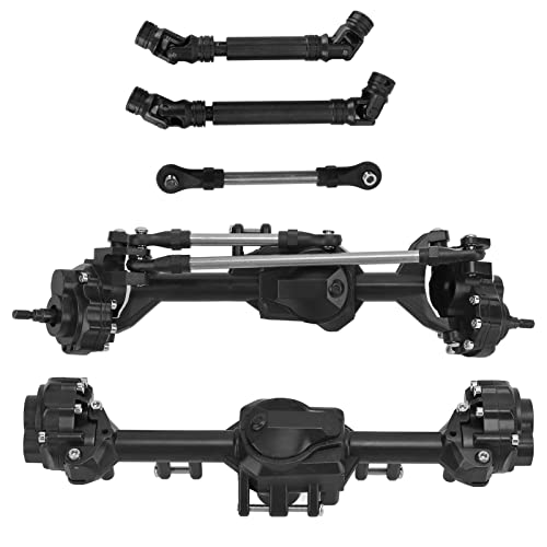 soobu RC Portal Achse Kit, eloxiert Rostfrei Dual Portal Achsen Design Aluminium für 1/10 RC Kletterfahrzeug von soobu