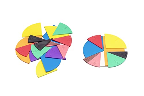Wissner aktiv lernen 120125.IMP - RE Plastic Bruchrechenteile, Hilfsmittel zum Erlernen von Bruchteilen, Nennern und Zählern 22 Teile, aus recyceltem Kunststoff hergestellt von WISSNER