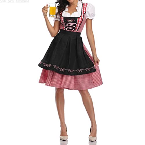 spier Oktoberfest-Kostüm für Damen, National Style Beer Festival Wench Kostüm Oktoberfest Dirndlkleid mit Schürze Maid Uniform Suit spier Oktoberfest-Kostüm für Damen, National Style Beer Festival Wench Kostüm Oktoberfest Dirndlkleid mit Schürze Maid Uniform Suit von spier