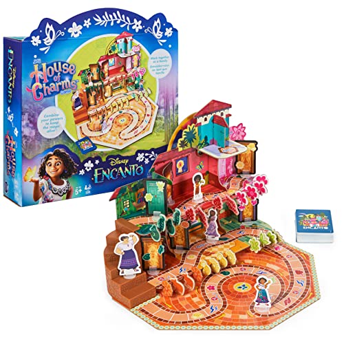 Spin Master Games Disney Encanto, House of Charms Cute Easy Family Board Game with Magic Tokens Based on The Movie, for Kids Ages 5 and up, Multicolor (6064129) von Spin Master Games