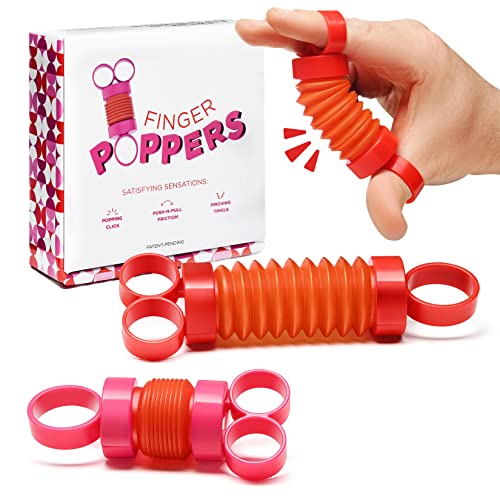 Finger Poppers Fidget Toys, 2er-Set für Frauen Männer, Fingerspielzeug, Stressabbau, Fingerstärker, Sensorisches Anti Stress Spielzeug, Therapeutisches Spielzeug, Abbau von Ängsten und Spannungen von stargo