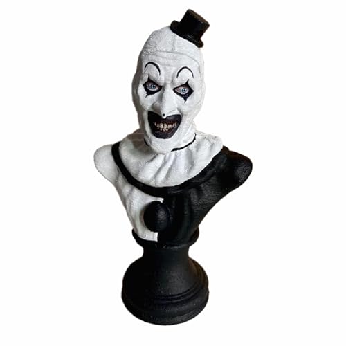 stepsin Art The Clown Figure Terrifier Statue Horror Movie Action Figures Killer Clown Bust Sculpture Terrifier Merch Collectible Home Office Garden Decor von stepsin