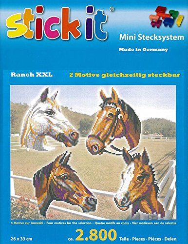 Mini Stecksystem Ranch XXL ca. 2.800 Teile, 2 Motive gleichzeitig steckbar! Nr. 41169 von stickit