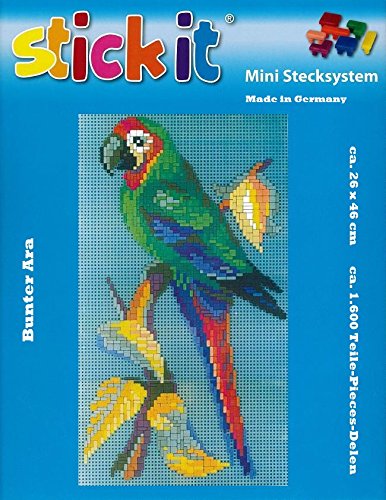 stickit Mini Stecksystem Ara bunt (Papagei) ca. 1.600 Teile Nr. 42114 von stickit