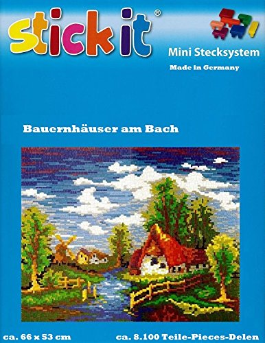 stickit Mini Stecksystem Bauernhäuser am Bach ca. 8.100 Teile Nr. 41277 von stickit