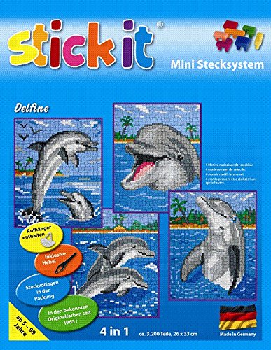 stickit Mini Stecksystem Delfine 4 in 1 ca. 3.100 Teile Nr. 41155 von stickit