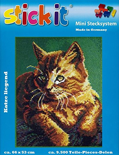 stickit Mini Stecksystem Katze liegend ca. 9.500 Teile Nr. 41261 von stickit