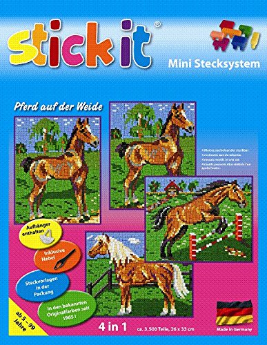 stickit Mini Stecksystem Pferd auf der Weide 4 in 1 ca. 3.100 Teile Nr. 41157 von stickit