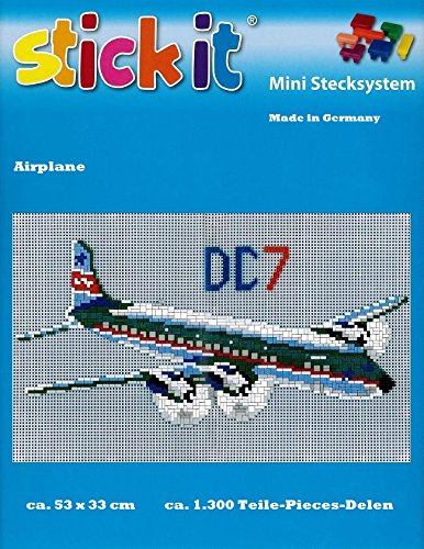 stickit Mini Stecksystem Propeller Flugzeug DC7 ca. 1.300 Teile Nr. 41065 von stickit