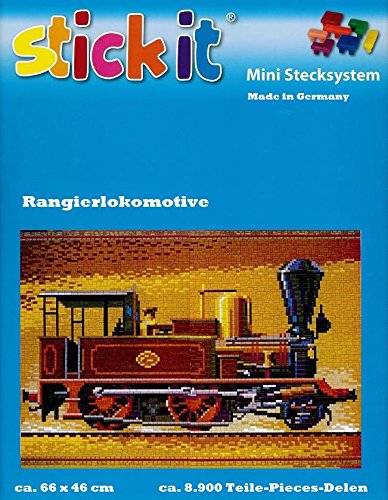 stickit Mini Stecksystem Rangierlokomotive braun ca. 8.900 Teile Nr. 42144 von stickit