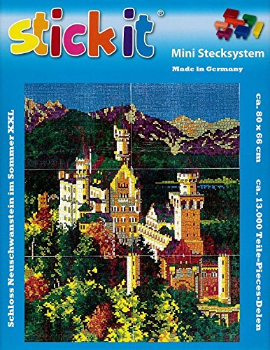 stickit Mini Stecksystem Schloss Neuschwanstein im Sommer XXL ca. 13.000 Teile Nr. 41274 von stickit